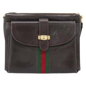 Gucci Web Shoulder Bag Brown